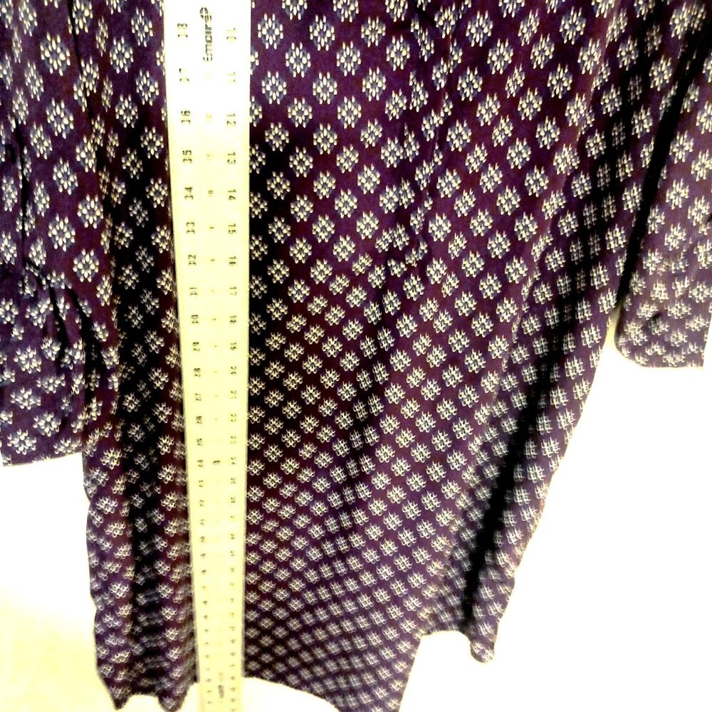 41 Hawthorn Stitch Fix Jimena Shirt Dress Purple Geometric Print XXL EUC Workwea - Picture 10 of 13